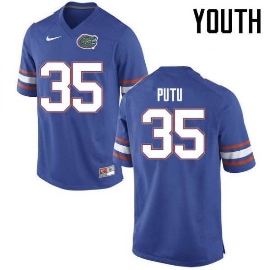 Youth Florida Gators #35 Joseph Putu NCAA Nike Blue Authentic Stitched College Football Jersey SCV1162VY